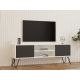 HANAH HOME TV komoda Hare, belo/crna - 835PUQ3061
