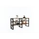 HANAH HOME Polica za knjige Milas, braon/crna - 835PUQ3662
