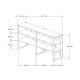 HANAH HOME Polica za knjige Milas, braon/crna - 835PUQ3662