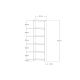 HANAH HOME Polica za knjige New, krem - 835PUQ3664