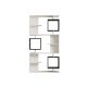 HANAH HOME Polica za knjige Icardi, bela/antracit - 835PUQ5317