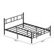 HANAH HOME Bračni krevet 160x200cm Akın, crna - EP3132589
