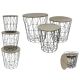 Set 3 stočića Basket, dia.39,5cm, natur/crni - GI8445393221700