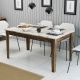 HANAH HOME Trpezarijski sto Milan 515, braon/bela - 845HCT1403