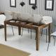 HANAH HOME Trpezarijski sto Milan 515, braon/bela - 845HCT1403
