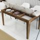 HANAH HOME Trpezarijski sto Milan 515, braon/bela - 845HCT1403