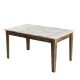 HANAH HOME Trpezarijski sto Milan 515, braon/bela - 845HCT1403