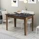 HANAH HOME Trpezarijski sto Kiev 509, braon/crna - 845HCT2106