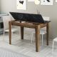 HANAH HOME Trpezarijski sto Kiev 509, braon/crna - 845HCT2106