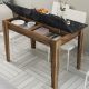 HANAH HOME Trpezarijski sto Kiev 509, braon/crna - 845HCT2106