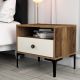 HANAH HOME Noćni ormarić Lizbon 533, braon/krem - 845HCT2505