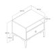 HANAH HOME Noćni ormarić Lizbon 533, braon/krem - 845HCT2505