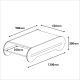 HANAH HOME Klub sto Cool, braon/krem - 845HCT2806