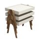 HANAH HOME Set pomoćnih stočića Roma, braon/bela - 845HCT2826