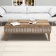 HANAH HOME Klub sto Milan, braon - 845HCT2852
