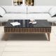HANAH HOME Klub sto Milan, braon/crna - 845HCT2853
