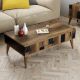 HANAH HOME Klub sto Madrid, braon/crna - 845HCT2877