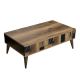 HANAH HOME Klub sto Madrid, braon/crna - 845HCT2877