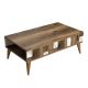 HANAH HOME Klub sto Madrid, braon/bela - 845HCT2878