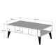 HANAH HOME Klub sto Madrid, braon/bela - 845HCT2878