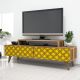 HANAH HOME TV komoda City, braon/žuta - 845HCT3021
