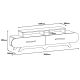HANAH HOME TV komoda Flora, braon/bela - 845HCT3030