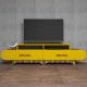 HANAH HOME TV komoda Flora, braon/žuta - 845HCT3032