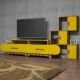 HANAH HOME TV komoda Flora S, braon/žuta - 845HCT3036