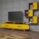 HANAH HOME TV komoda Flora S, braon/žuta - 845HCT3036