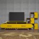 HANAH HOME TV komoda Flora S, braon/žuta - 845HCT3036
