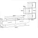 HANAH HOME TV komoda Flora S, braon/žuta - 845HCT3036