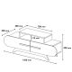 HANAH HOME TV komoda Rose, braon/krem - 845HCT3050