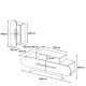 HANAH HOME TV komoda Rose S, braon/bela - 845HCT3053
