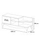 HANAH HOME TV komoda Sultan, braon/bela - 845HCT3058