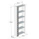 HANAH HOME Polica za knjige City, braon - 845HCT3607