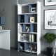 HANAH HOME Polica za knjige Box, bela/plava - 845HCT3629