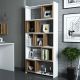 HANAH HOME Polica za knjige Box, bela/braon - 845HCT3630