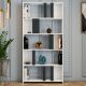 HANAH HOME Polica za knjige Lima, bela/antracit - 845HCT3635