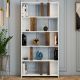 HANAH HOME Polica za knjige Lima, bela/braon - 845HCT3637