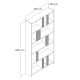 HANAH HOME Polica za knjige Lima, braon/antracit - 845HCT3640