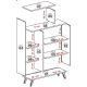 HANAH HOME Polica za knjige Form, braon/krem - 845HCT3903