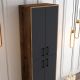 HANAH HOME Cipelarnik Berlin A, antracit/braon - 845HCT4101