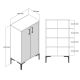 HANAH HOME Cipelarnik Prag, braon/bela - 845HCT4108