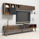 HANAH HOME Set nameštaja za dnevnu sobu Milan, braon/crna - 845HCT5252