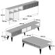 HANAH HOME Set nameštaja za dnevnu sobu Milano, braon/bela - 845HCT5253
