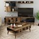 HANAH HOME Set nameštaja za dnevnu sobu Madrid, braon/crna - 845HCT5262