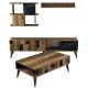 HANAH HOME Set nameštaja za dnevnu sobu Madrid, braon/crna - 845HCT5262