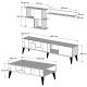 HANAH HOME Set nameštaja za dnevnu sobu Madrid, braon/crna - 845HCT5262