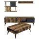 HANAH HOME Set nameštaja za dnevnu sobu Madrid, braon/antracit - 845HCT5264