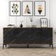 HANAH HOME Komoda Kiev, mermer crna/braon - 845HCT5306